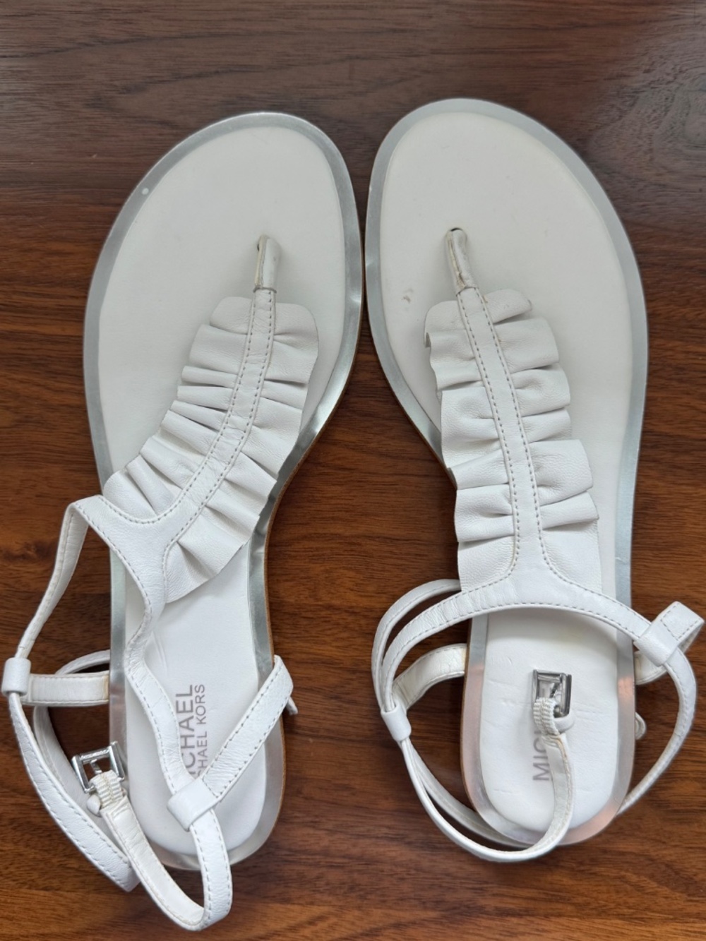 White Michael by Michael Kors Sandals - Size 7